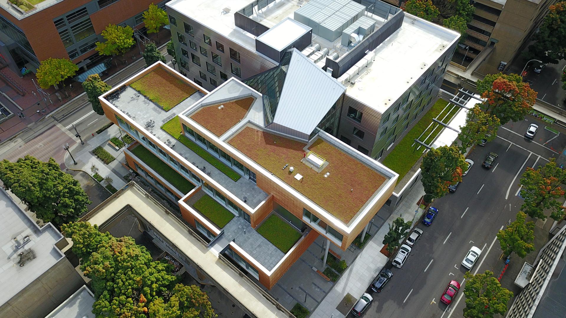 Aerial view of PSU School of Business Karl Miller Center