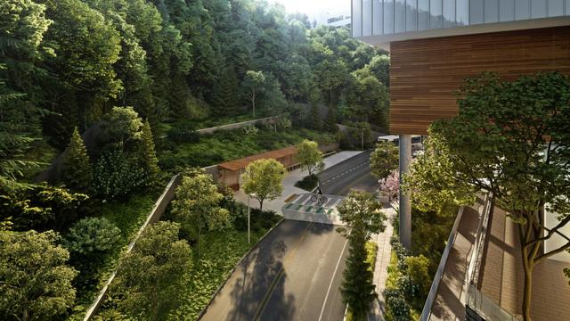 Thumbnail of an aerial view of the OHSU multi-modal hub